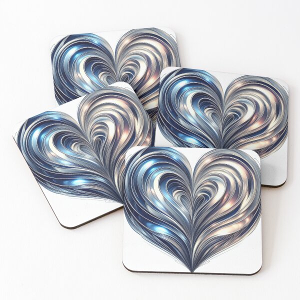 Item preview, Metallic Swirl Heart designed and sold by ZenOfAIarts.