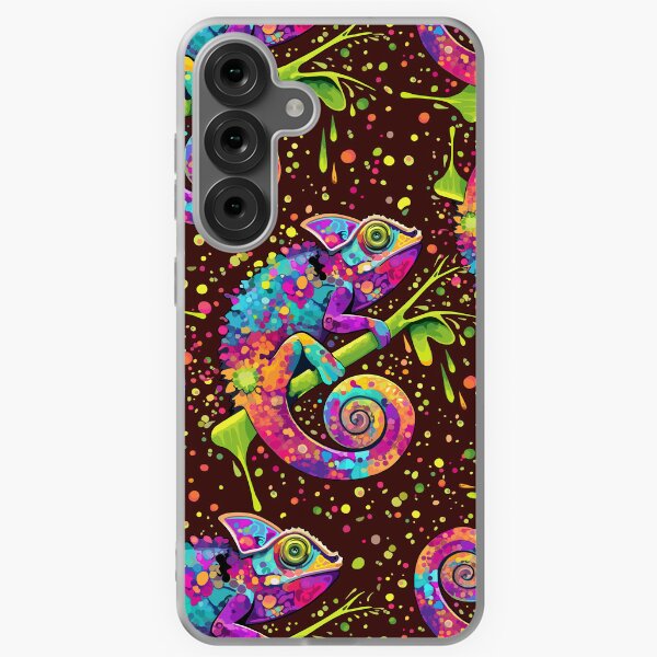 Chameleon Paint Stains Watercolor Style Samsung Galaxy Soft Case