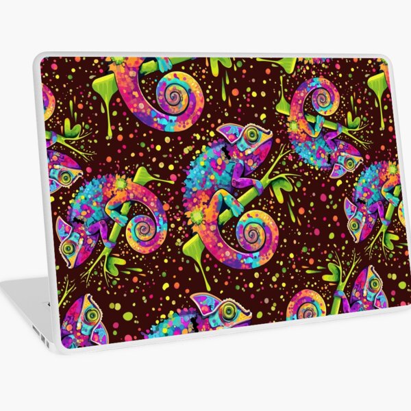 Chameleon Paint Stains Watercolor Style Laptop Skin