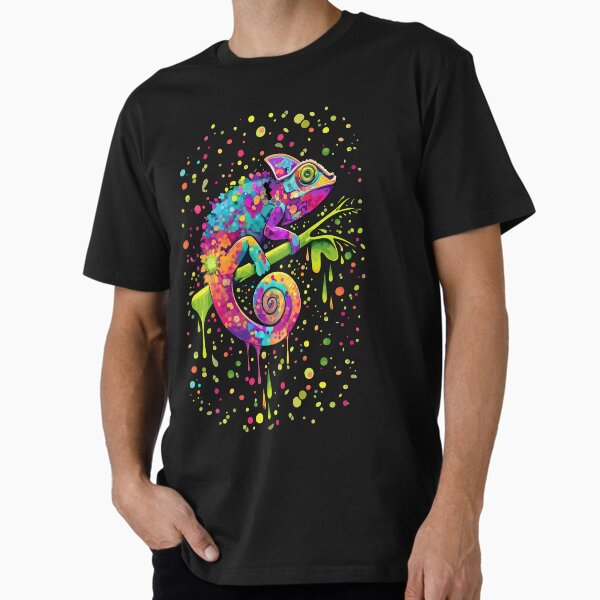 Chameleon Paint Stains Watercolor Style Premium T-Shirt
