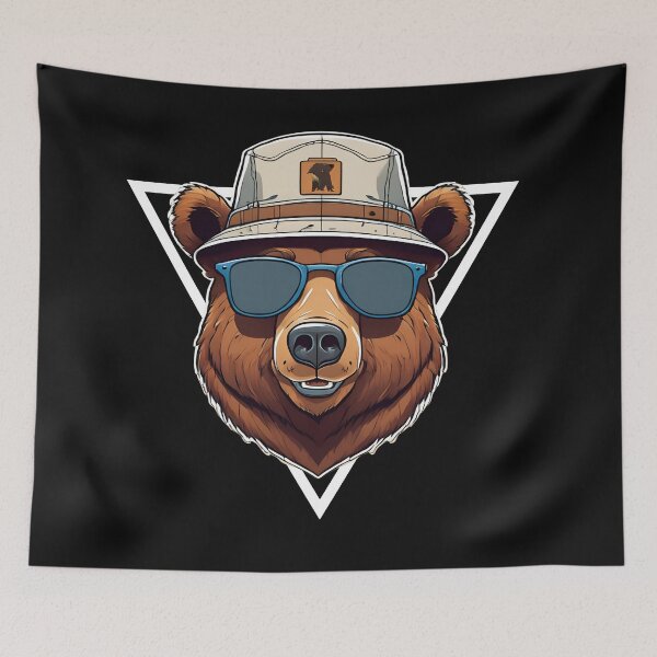 Item preview, "Super cool bear t-shirt with glasses and a hat | Unique and stylish design" designed and sold by MissCirce1993.