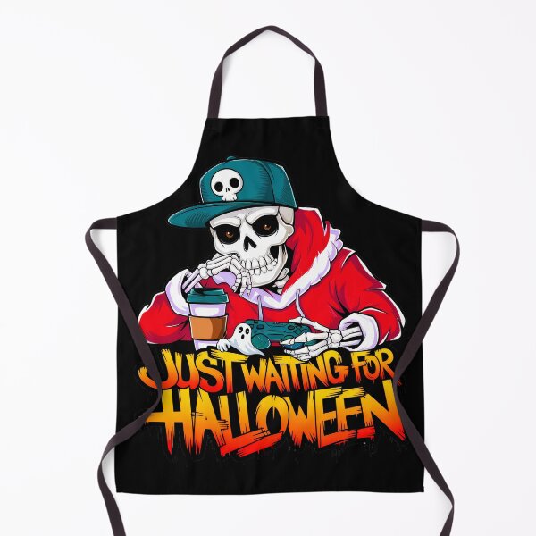 Item preview, Just Waiting for Halloween Gamer Skeleton designed and sold by CanyonGarageArt.