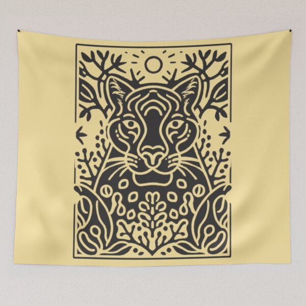 Item preview, Matisse-inspired illustration featuring a sleek panther designed and sold by 123ks.