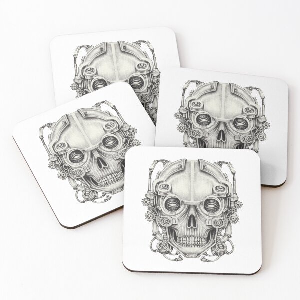 Item preview, Cyberpunk skull surreal art. designed and sold by Jiwsurreal.