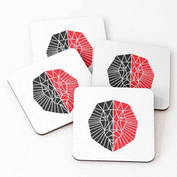 Item preview, Black And Red Lion Head - GEOMETRIC LION designed and sold by Sartoris Art.