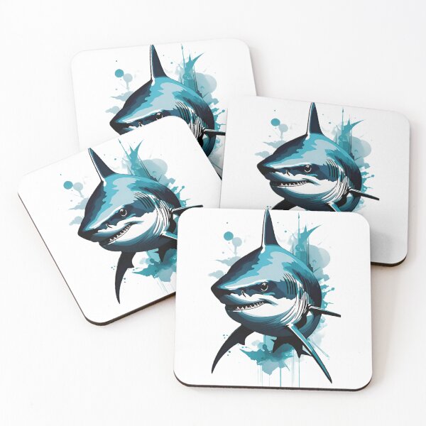 Item preview, shark, predator, fish, great white designed and sold by DonnaBlankaArt.