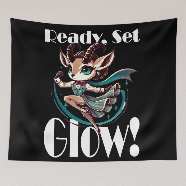 Item preview, Ready, Set, Glow! - Motivational Pronghorn Design by LaLi Designs designed and sold by LaLi-Designs.
