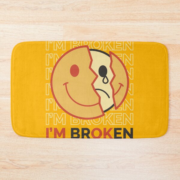 Item preview, "I'm Broken | Sad Emoji with Broken Happy Face designed and sold by TurtleDojo.