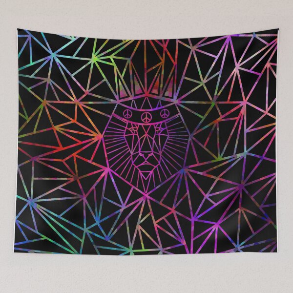 Item preview, Colorful Lion Face - Geometric Lion designed and sold by Sartoris Art.