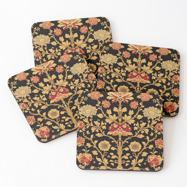 Item preview, Golden Splendor: Regal Floral Tapestry with Red and Gold Accents designed and sold by Octavia Soldani.