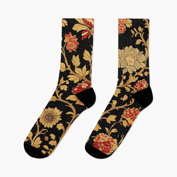 Item preview, Golden Splendor: Regal Floral Tapestry with Red and Gold Accents designed and sold by Octavia Soldani.