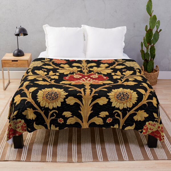 Item preview, Golden Splendor: Regal Floral Tapestry with Red and Gold Accents designed and sold by Octavia Soldani.