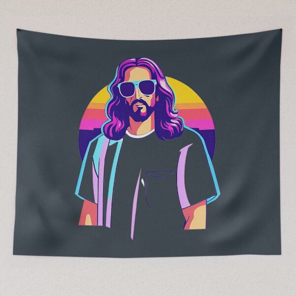 Item preview, Heavenly Cool Jesus with Retro Sunglasses Pop Art T-Shirt D17 designed and sold by pixelandcrafted.