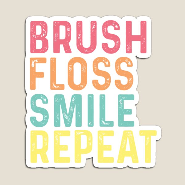 Item preview, brush floss smile repeat  designed and sold by hautehub.