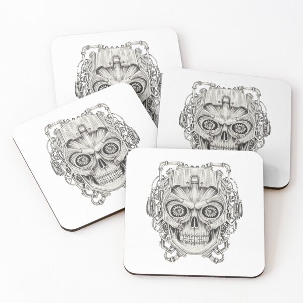 Item preview, Cyberpunk skull surreal art. designed and sold by Jiwsurreal.