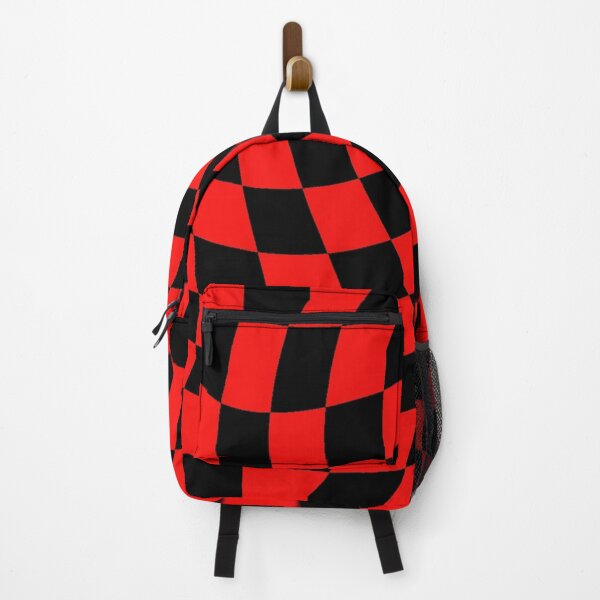 Item preview, Swirly Black and Red Checkered Motorsport Racing Flag designed and sold by Vintage Eclectic Visuals.