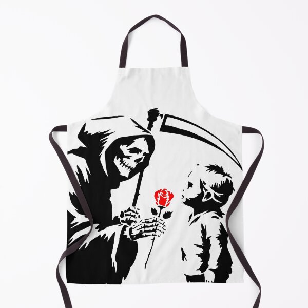Item preview, Grim Reaper Giving a Rose | Stencil Street Art | Skeleton and Roses designed and sold by OrganicLights.