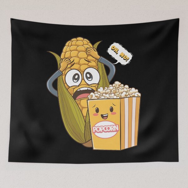 Item preview, OH, NO! CORNCOB SCARED OF SEEING NEXT STEP OF ITS EVOLUTION TO POPCORN designed and sold by justyna-s28.