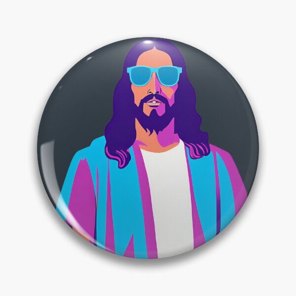 Item preview, Heavenly Cool Jesus with Retro Sunglasses Pop Art T-Shirt D18 designed and sold by pixelandcrafted.