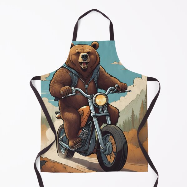 Item preview, “Cool Brown Bear T-shirt, Riding a Big Bike | Biker Style" designed and sold by MissCirce1993.