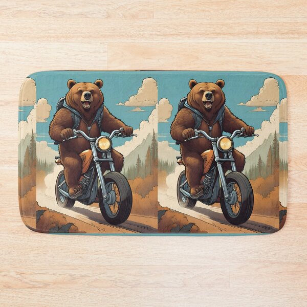 Item preview, “Cool Brown Bear T-shirt, Riding a Big Bike | Biker Style" designed and sold by MissCirce1993.