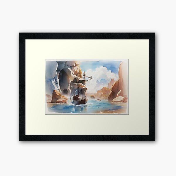 Item preview, Boat in the mountain creek designed and sold by Asif  Ullah.