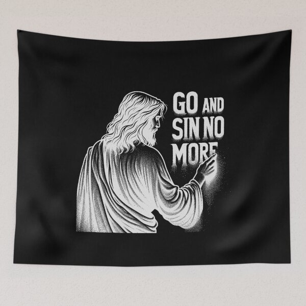 Item preview, Jesus - Go and Sin No More - Inspirational Faith Message designed and sold by Tabu Touch.