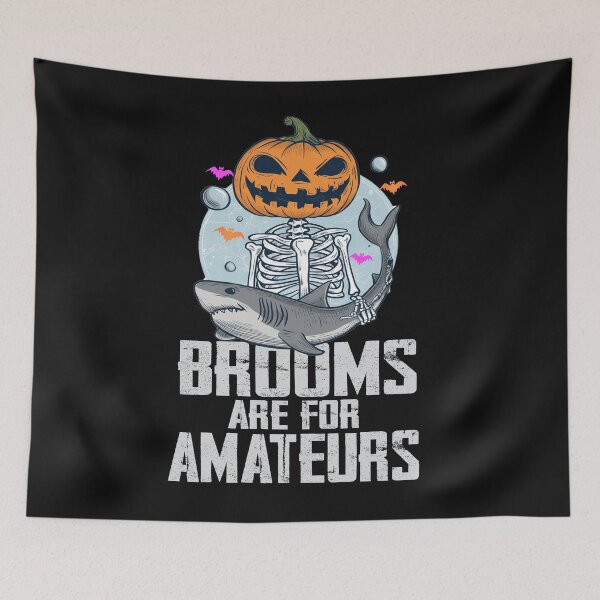 Item preview, Brooms are for Amateurs Pumpkin Shark designed and sold by BASKF.