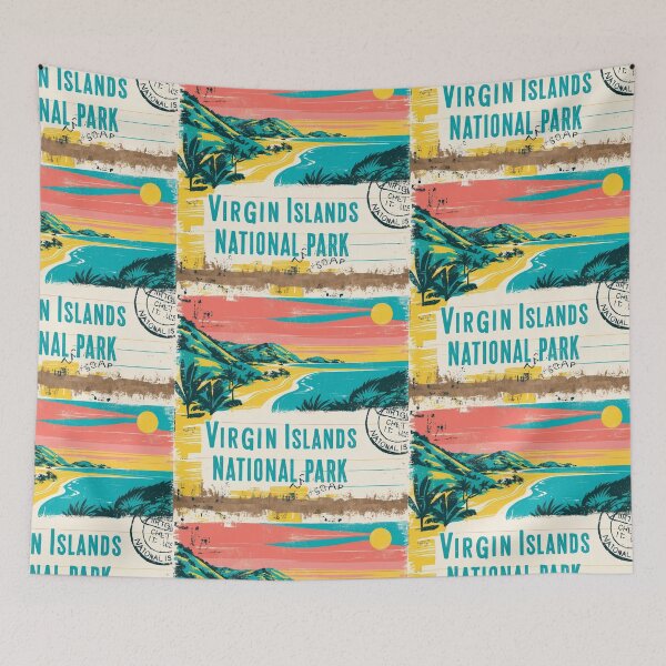 Item preview, Virgin Islands National Park Postcard Vintage Retro Travel designed and sold by TravelPostcardGems.