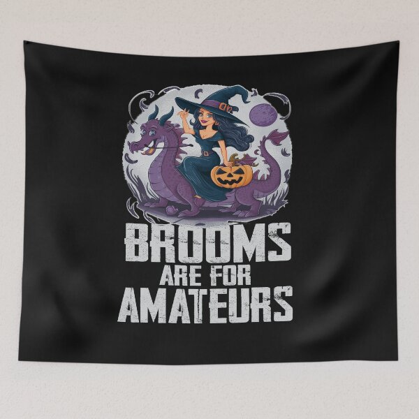 Item preview, Brooms are for Amateurs Dragon Witches Women designed and sold by BASKF.