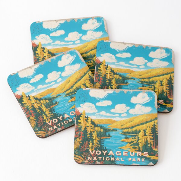 Item preview, Voyageurs National Park Postcard Vintage Retro Travel designed and sold by TravelPostcardGems.