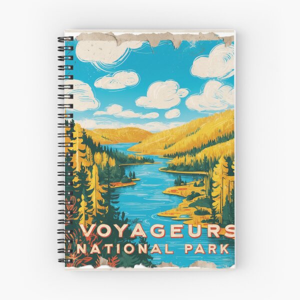Artikelvorschau, Voyageurs-Nationalpark-Postkarte Vintage Retro-Reise entworfen und verkauft von TravelPostcardGems.