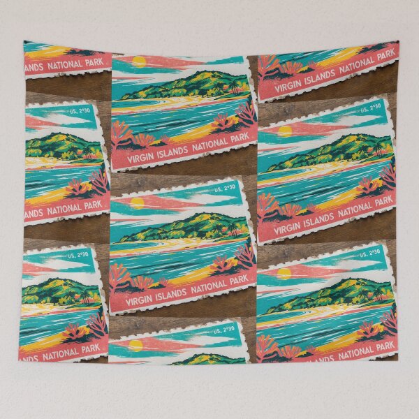 Item preview, Virgin Islands National Park Postcard Vintage Retro Travel designed and sold by TravelPostcardGems.