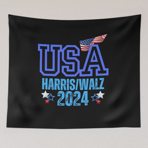 Item preview, USA Harris/Walz 2024 Vote Blue Save Democracy Political Design designed and sold by EarthArtDesigns.