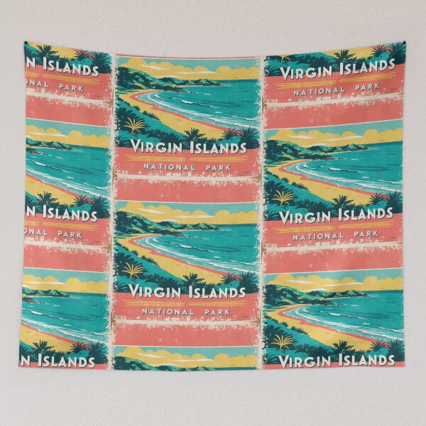 Item preview, Virgin Islands National Park Postcard Vintage Retro Travel designed and sold by TravelPostcardGems.