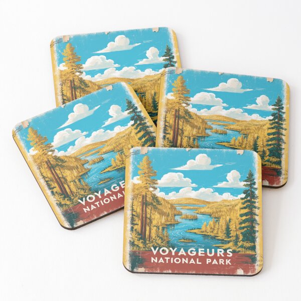 Item preview, Voyageurs National Park Postcard Vintage Retro Travel designed and sold by TravelPostcardGems.