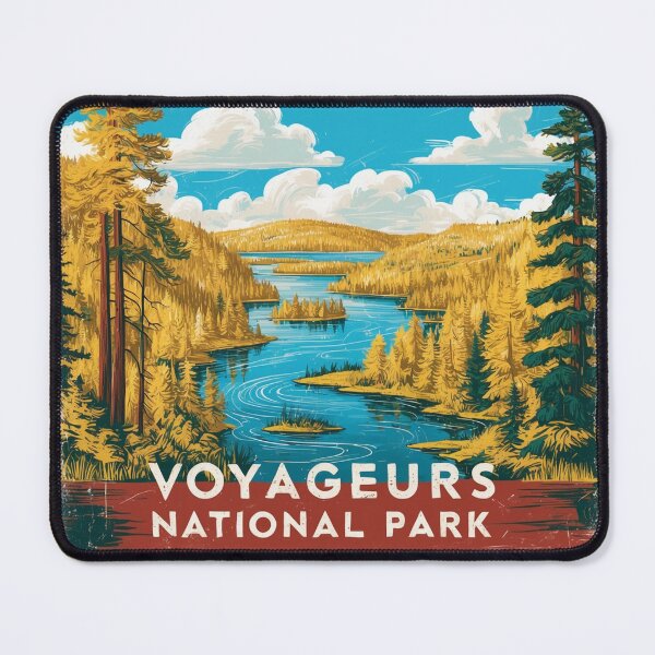 Item preview, Voyageurs National Park Postcard Vintage Retro Travel designed and sold by TravelPostcardGems.