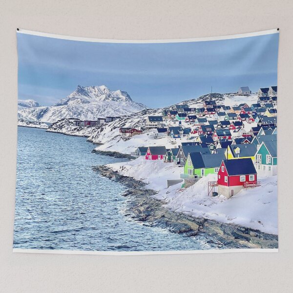 Item preview, Colorful Houses Of Ilulissat Greenland designed and sold by GraTEEtude.
