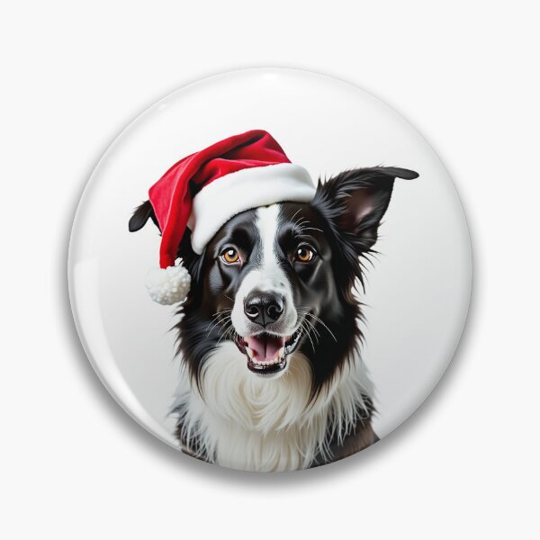 Item preview, Funny Border Collie dog wearing christmas hat designed and sold by LazyOwlStore.