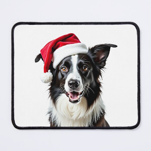 Item preview, Funny Border Collie dog wearing christmas hat designed and sold by LazyOwlStore.