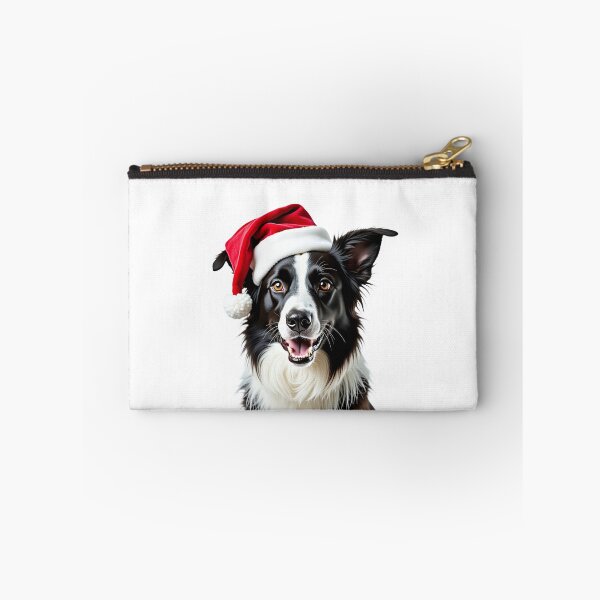 Item preview, Funny Border Collie dog wearing christmas hat designed and sold by LazyOwlStore.