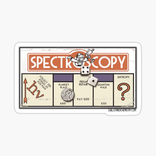 Spectroscopy Board Game Parody Sticker