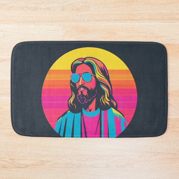 Item preview, Heavenly Cool Jesus with Retro Sunglasses Pop Art T-Shirt D21 designed and sold by pixelandcrafted.