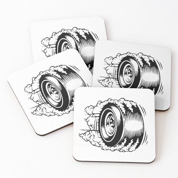 Item preview, Smokin' burnout vintage drag racing slick  designed and sold by retropetrol.