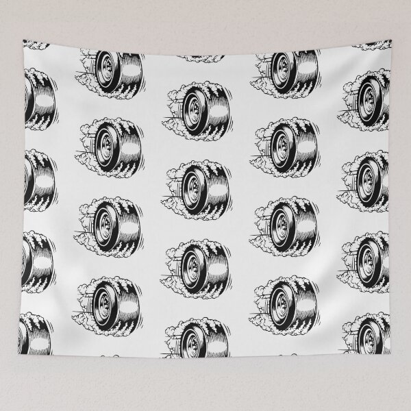Item preview, Smokin' burnout vintage drag racing slick  designed and sold by retropetrol.