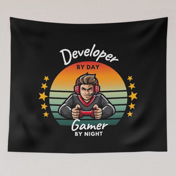 Item preview, Developer by Day Gamer by Night designed and sold by Redstrawberry13.