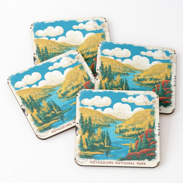 Item preview, Voyageurs National Park Postcard Vintage Retro Travel designed and sold by TravelPostcardGems.