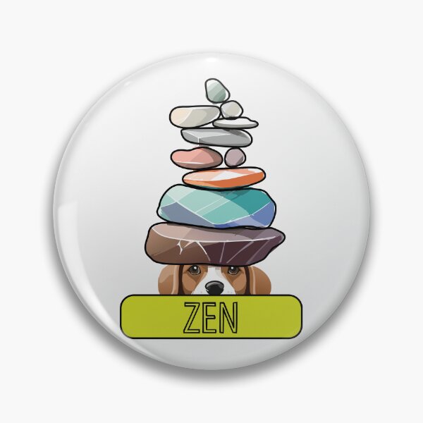Item preview, ZEN dog designed and sold by GreenKaiju studio.