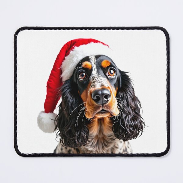 Item preview, Funny Cocker Spaniel dog wearing christmas hat designed and sold by LazyOwlStore.