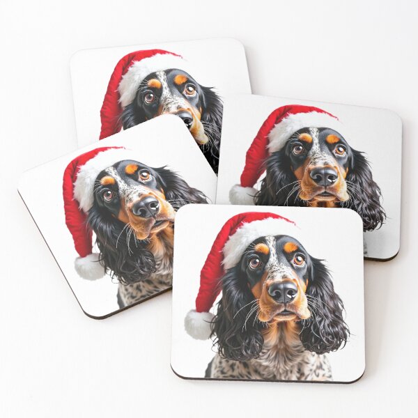Item preview, Funny Cocker Spaniel dog wearing christmas hat designed and sold by LazyOwlStore.